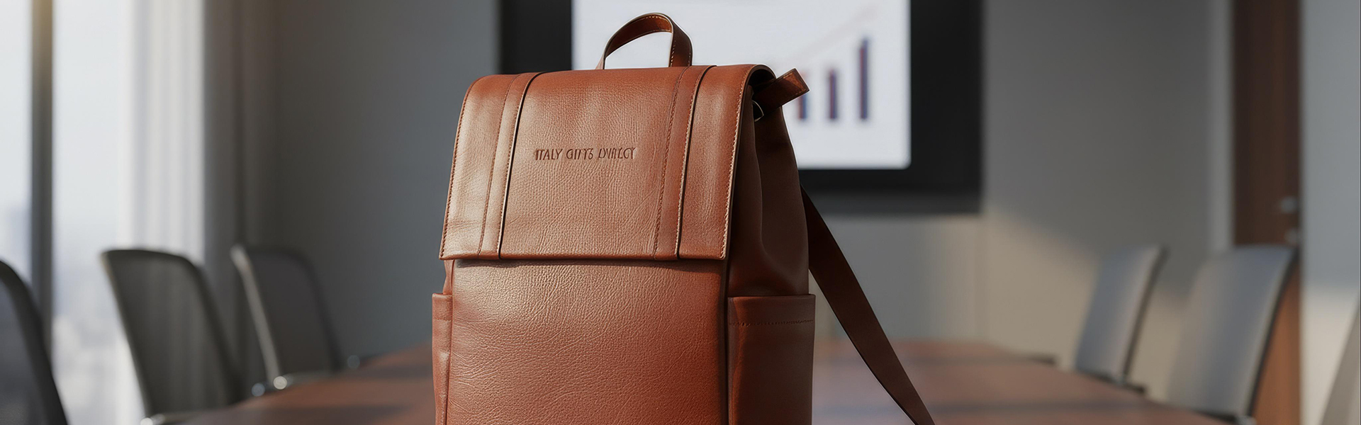 Close up of Italian-made corporate gift details