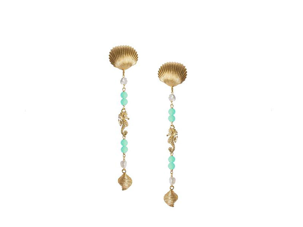 Mineral Earrings - A pretty, sea green pair of earrings