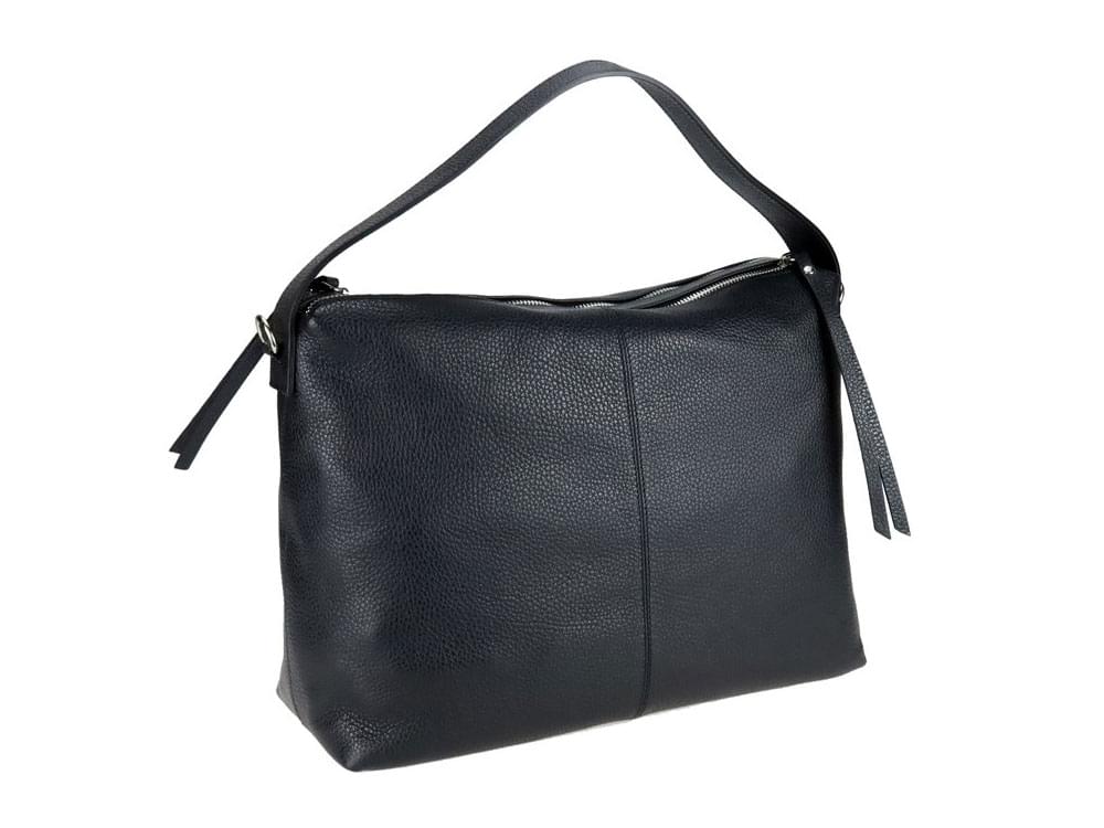 Lesa (black) - Simple design in soft, Italian leather
