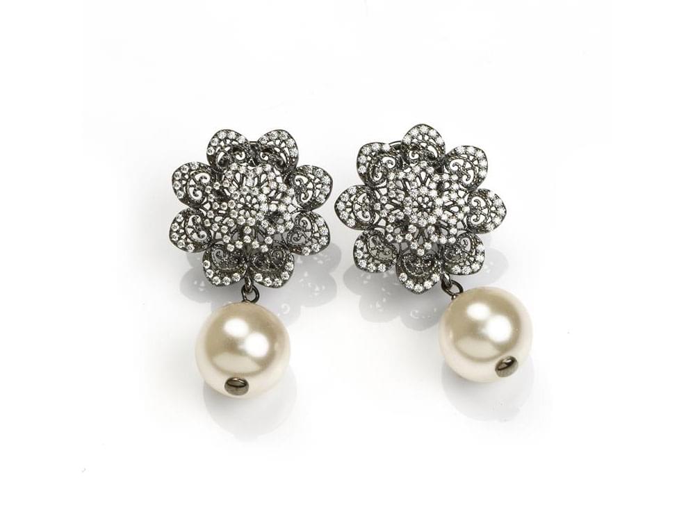 Doges Earrings (black) - Stunning, elaborate, intricate earrings