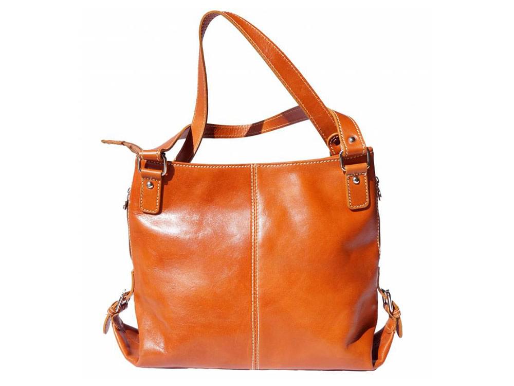 Cascia (tan) - Shopper style leather handbag