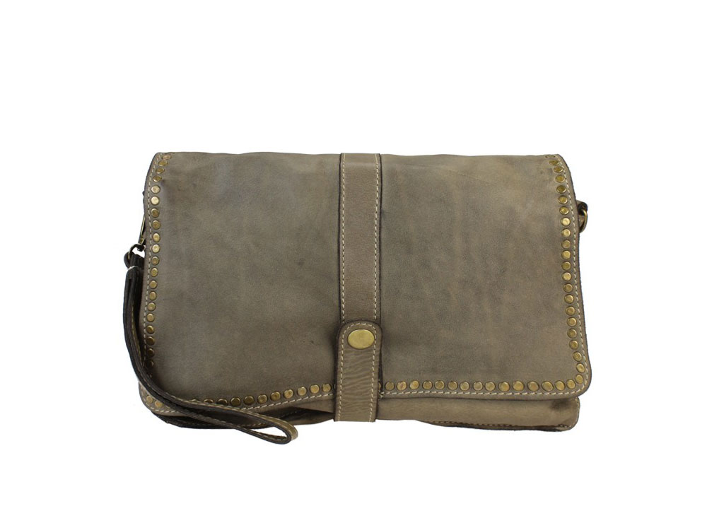 Certaldo (coffee) - A soft calf leather, modern style handbag