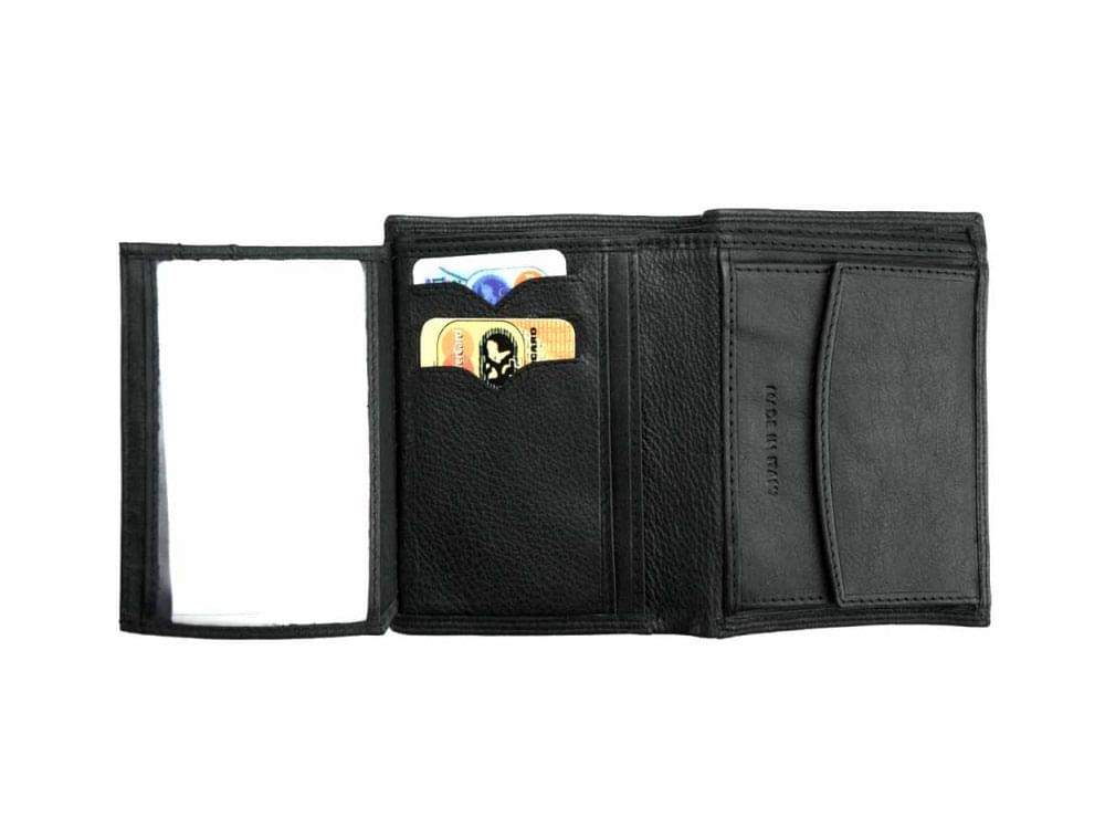Antonio (black) - Vertical, wallet with excellent capacity