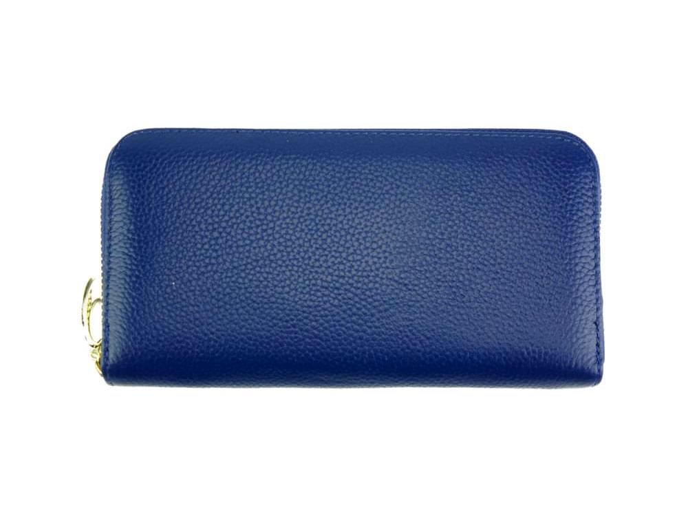 Arianna (blue) - Compact, roomy, soft leather wallet