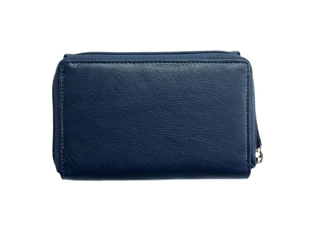 Flavia (navy blue) - Pretty and practical leather wallet