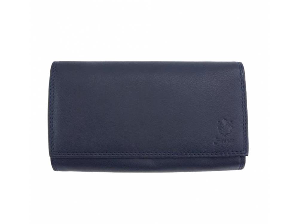 Nicolina (navy blue) - Soft, calf leather wallet