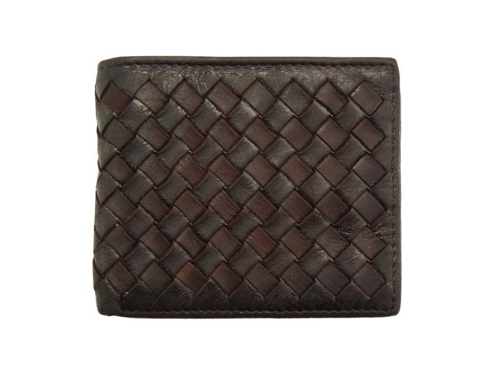 Matteo (brown) - Soft, woven leather wallet