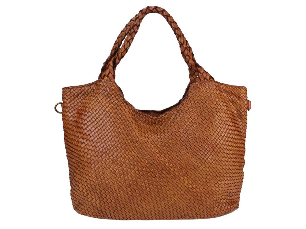 Roma (tan) - Soft, luxurious Italian leather bag