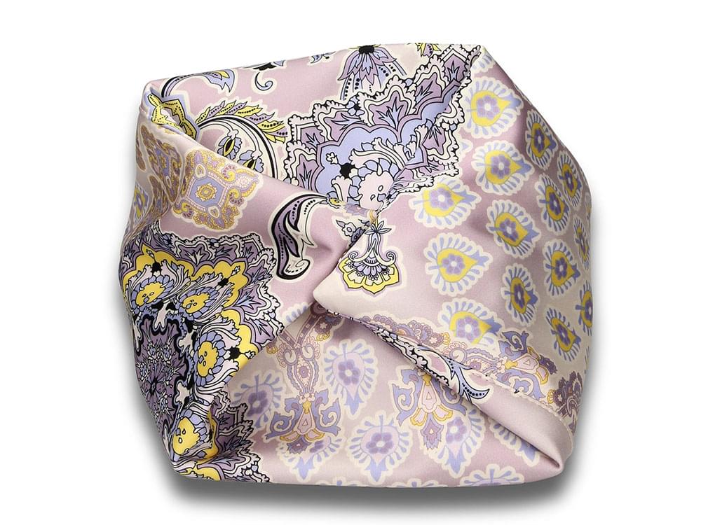 Ventaglio (lilac) - Soft, silky fabric shoulder bag