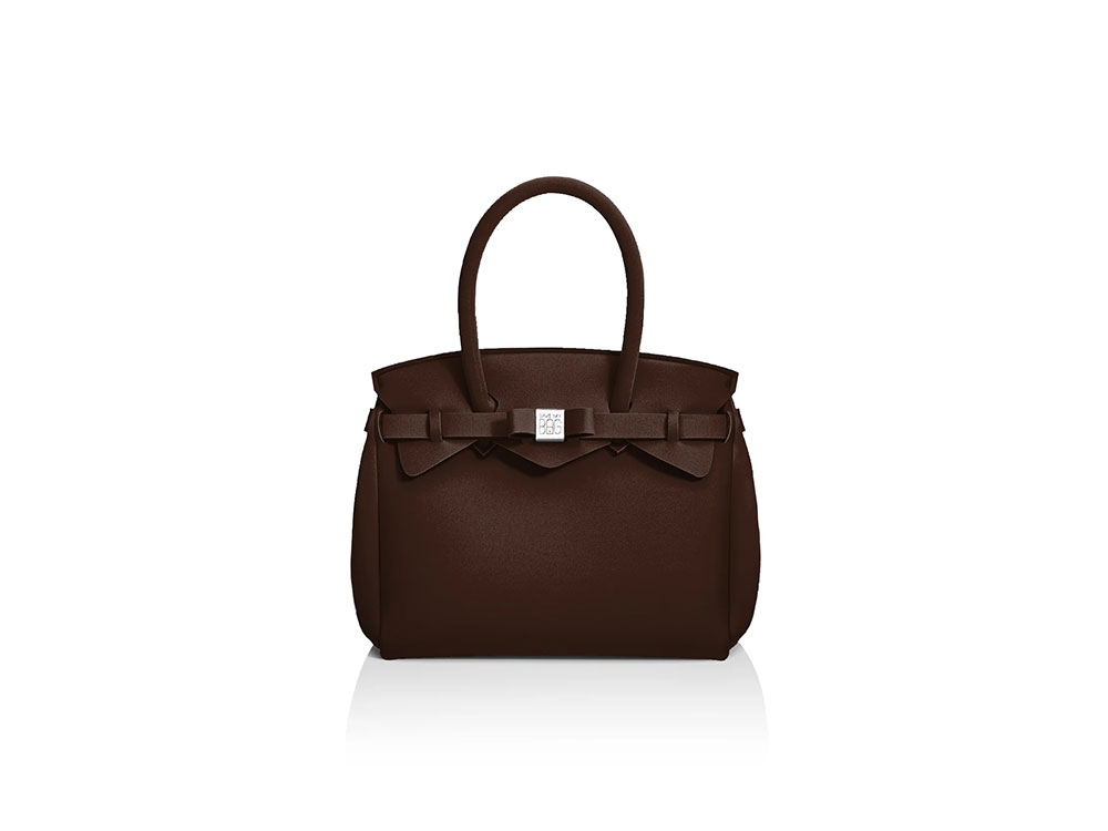 Petite Miss Handbag (chocolate) - Small, spacious Lycra Handbag