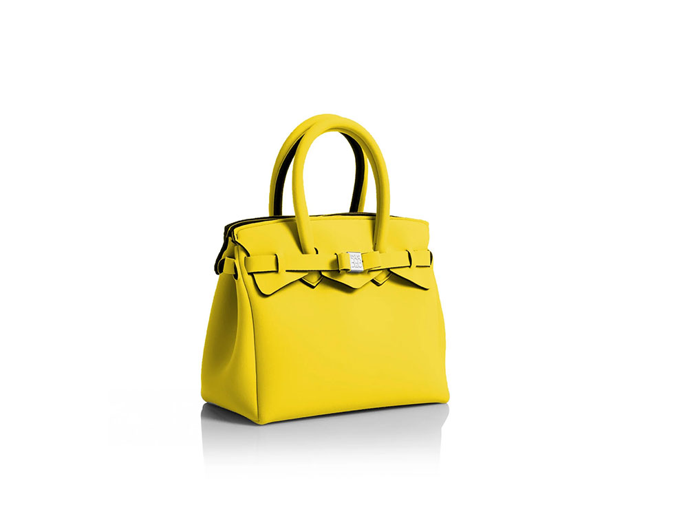 Petite Miss Handbag (yellow) - Small, spacious Lycra Handbag