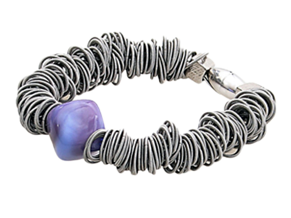 Maratea Bracelet (periwinkle) - Murano Glass & Venetian Artistry Elegance