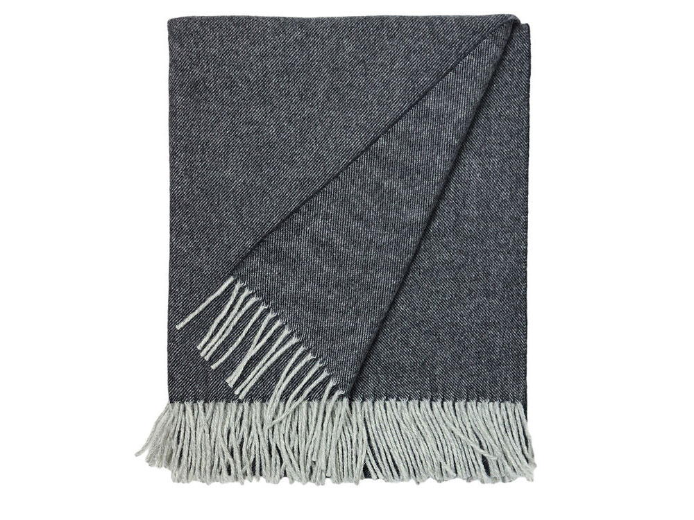 Misto (black) - Italian Merino Wool Throw
