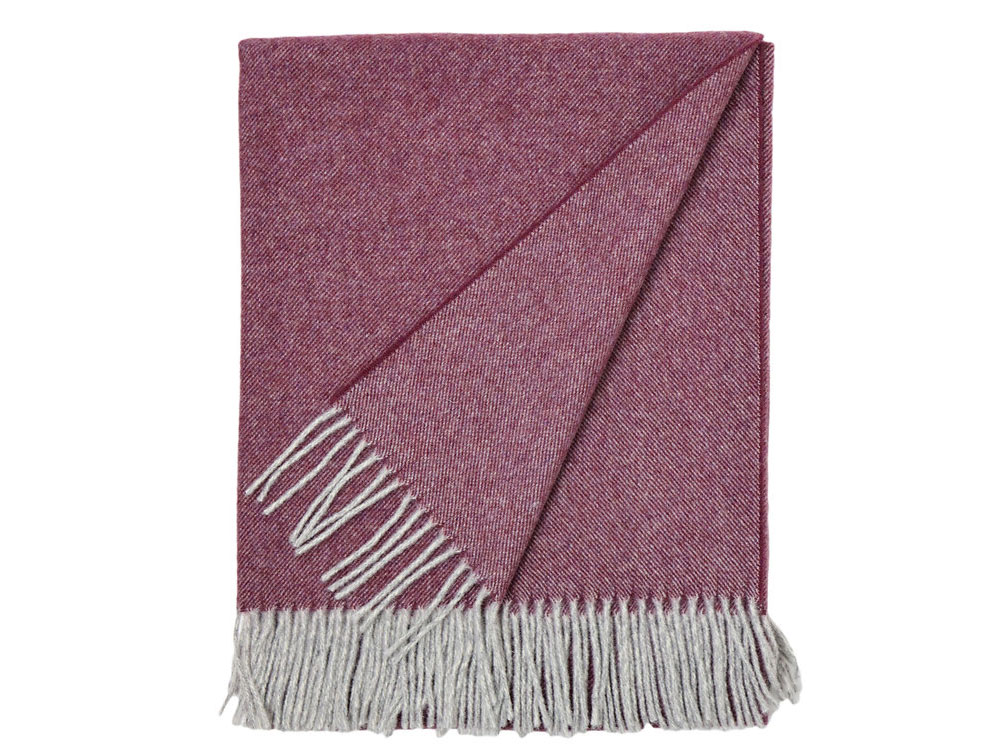 Misto (bordeaux) - Italian Merino Wool Throw