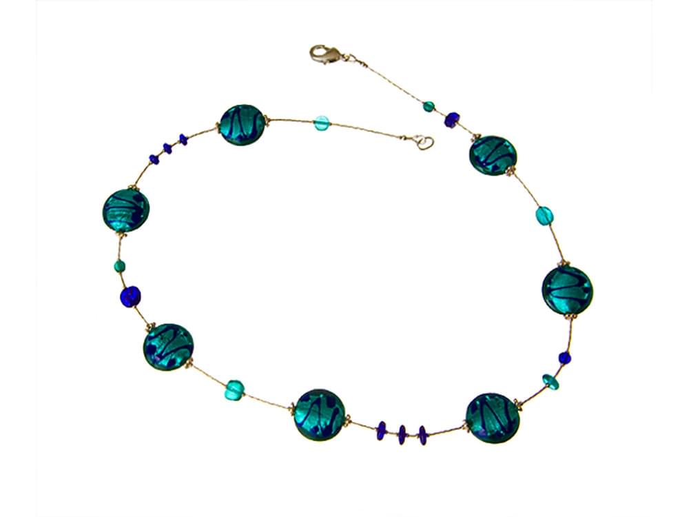 colliers en verre de murano, collier en verre vénitien, colliers de murano d'italie