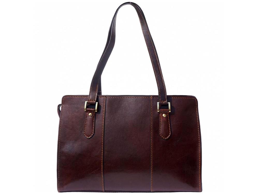 Alberobello (dark brown) - Elegant, high quality leather shoulder bag