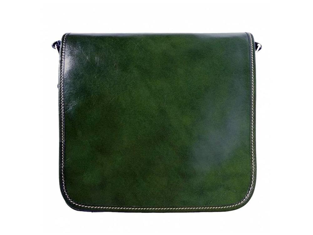 Nerola (dark green) - Italian leather handmade messenger bag