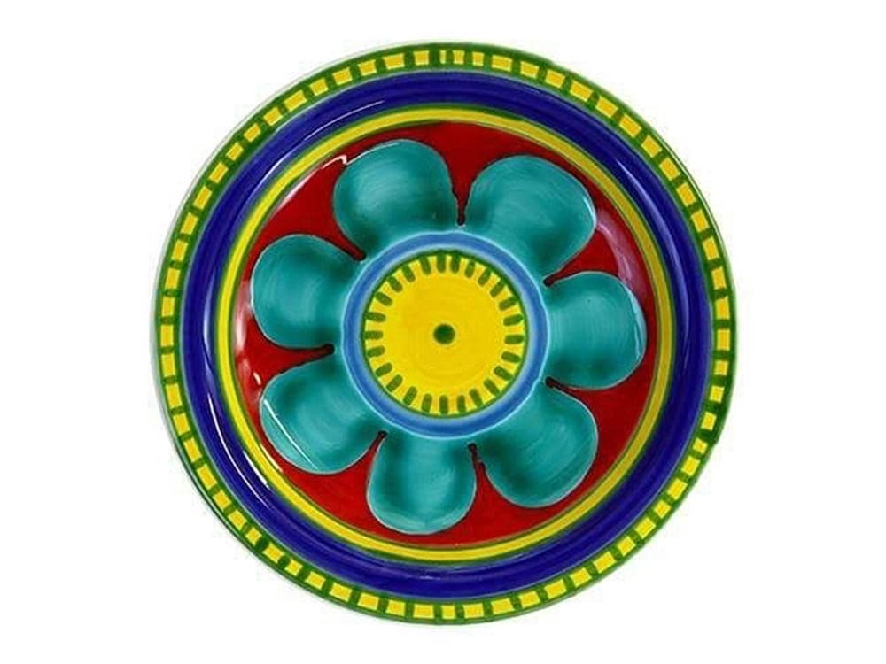 Cappero - 25cm plate - Handmade, traditional ceramic plate from Sicily