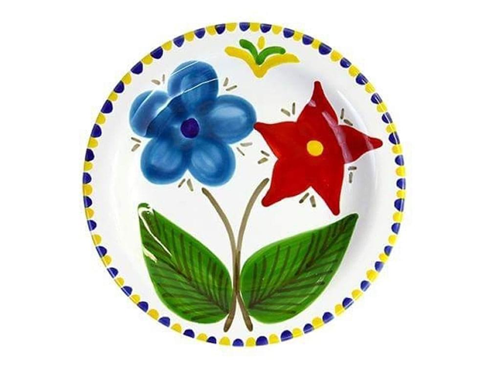 Millefiori - 25cm plate - Handmade, traditional ceramic plate from Sicily