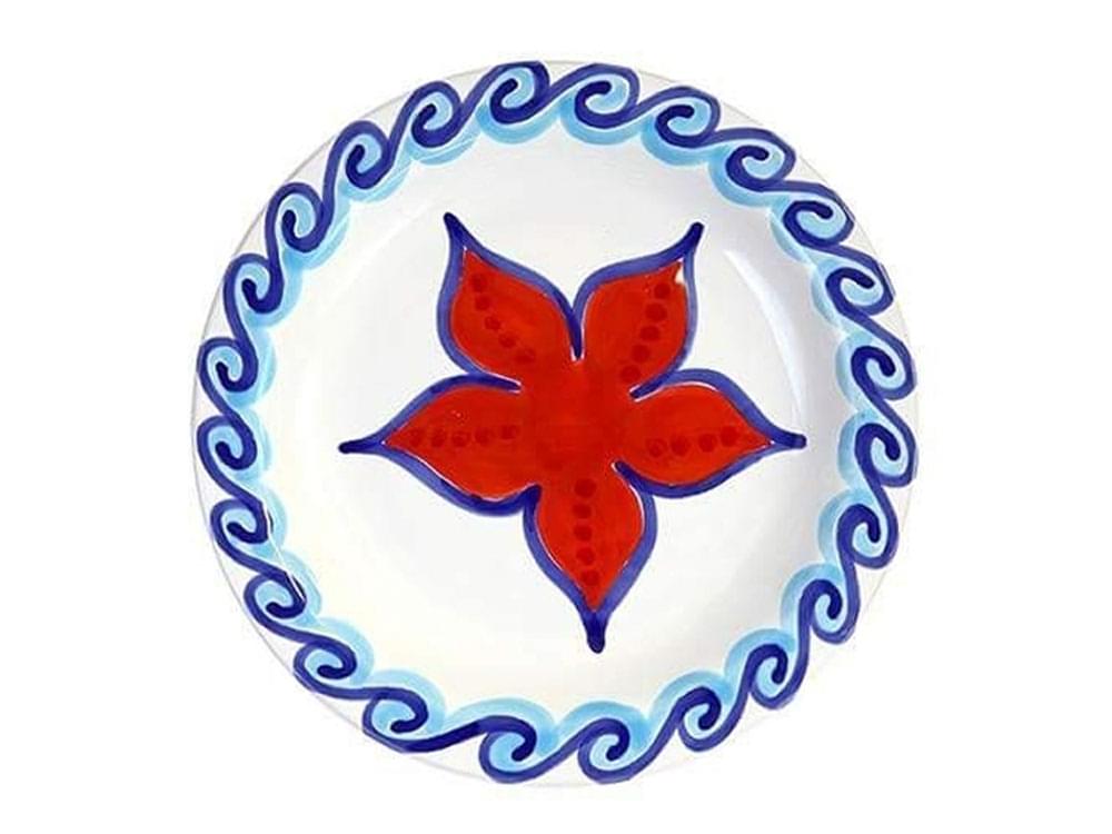 Ninfia - 25cm plate - Handmade, traditional ceramic plate from Sicily