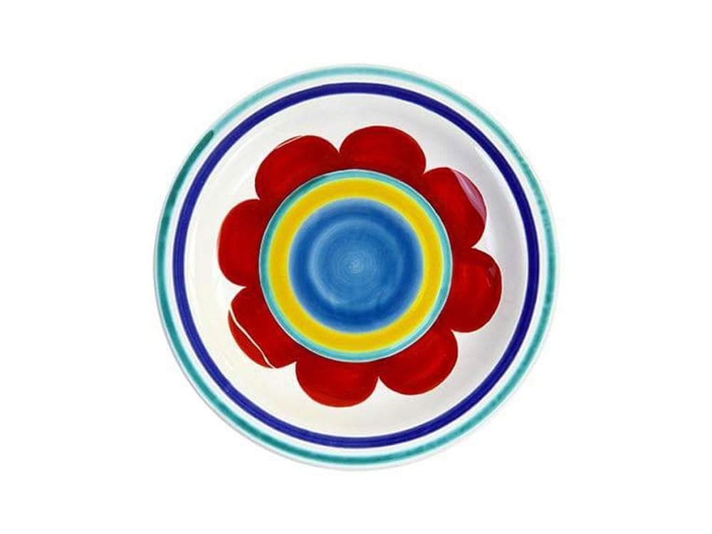 Peonia - 18cm plate - Handmade, traditional ceramic plate from Sicily