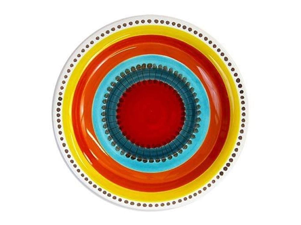 Vulcano - 25cm plate - Handmade, traditional ceramic plate from Sicily