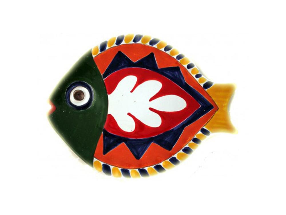 Pagliaccio - large serving plate - Handmade, traditional ceramic plate from Sicily