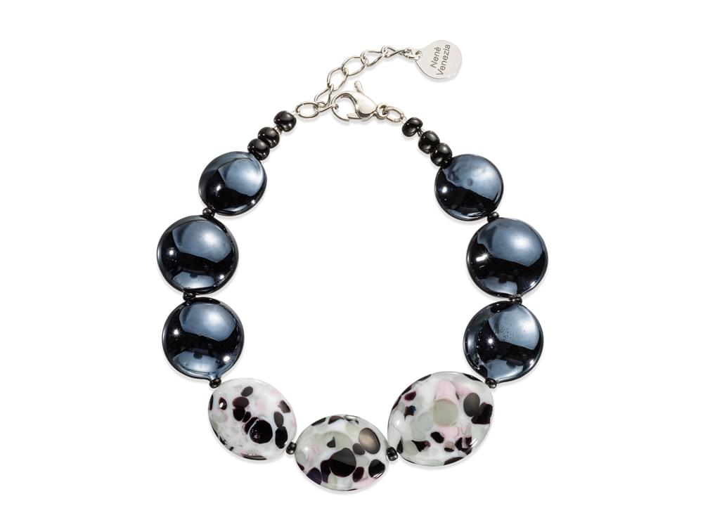 Diva Bracelet (black) - Contemporary Murano glass bracelet