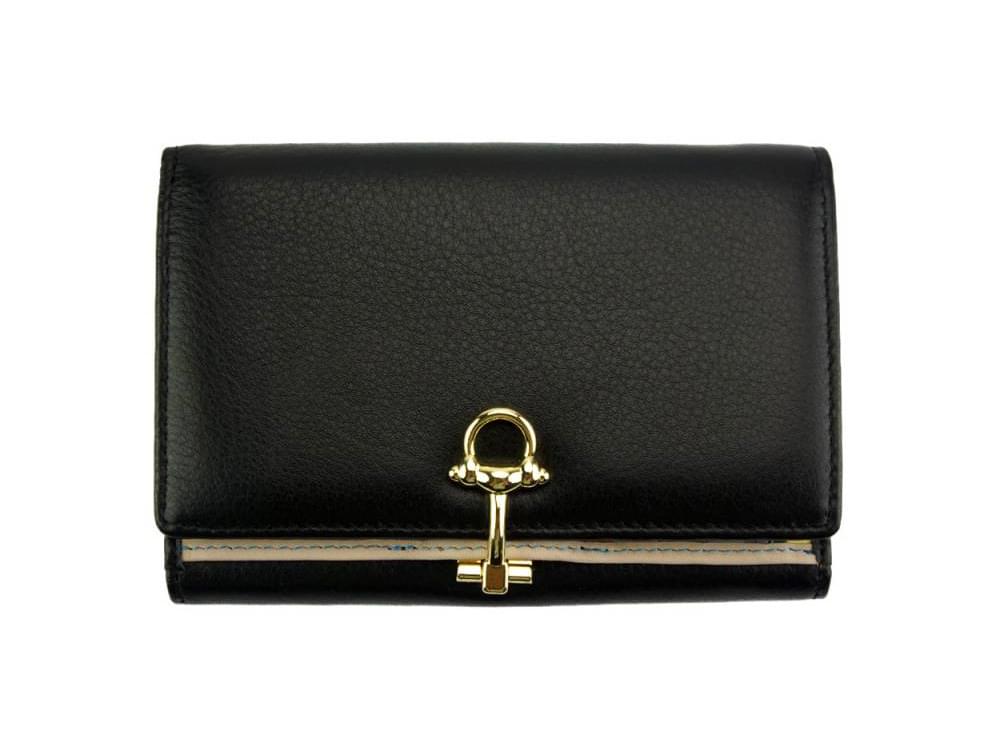 Maria (black) - Slim, colourful wallet with large capacity