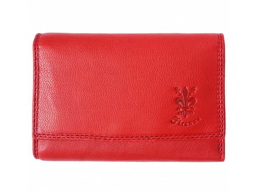Cinzia (red) - Small, neat, spacious leather wallet