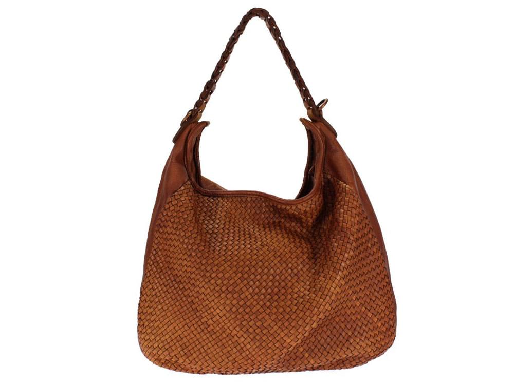 Altamura (tan) - Luxurious, spacious, soft calf leather bag