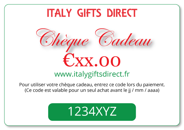 Bon cadeau d'achat en ligne italien